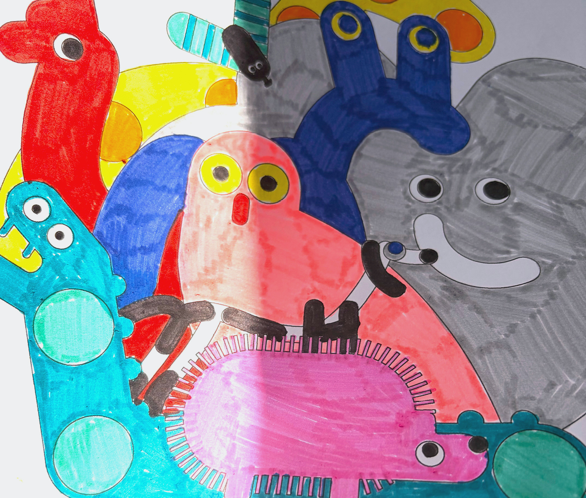Linelobs – Fan Art Lobmob Kids Copics Nahaufnahme